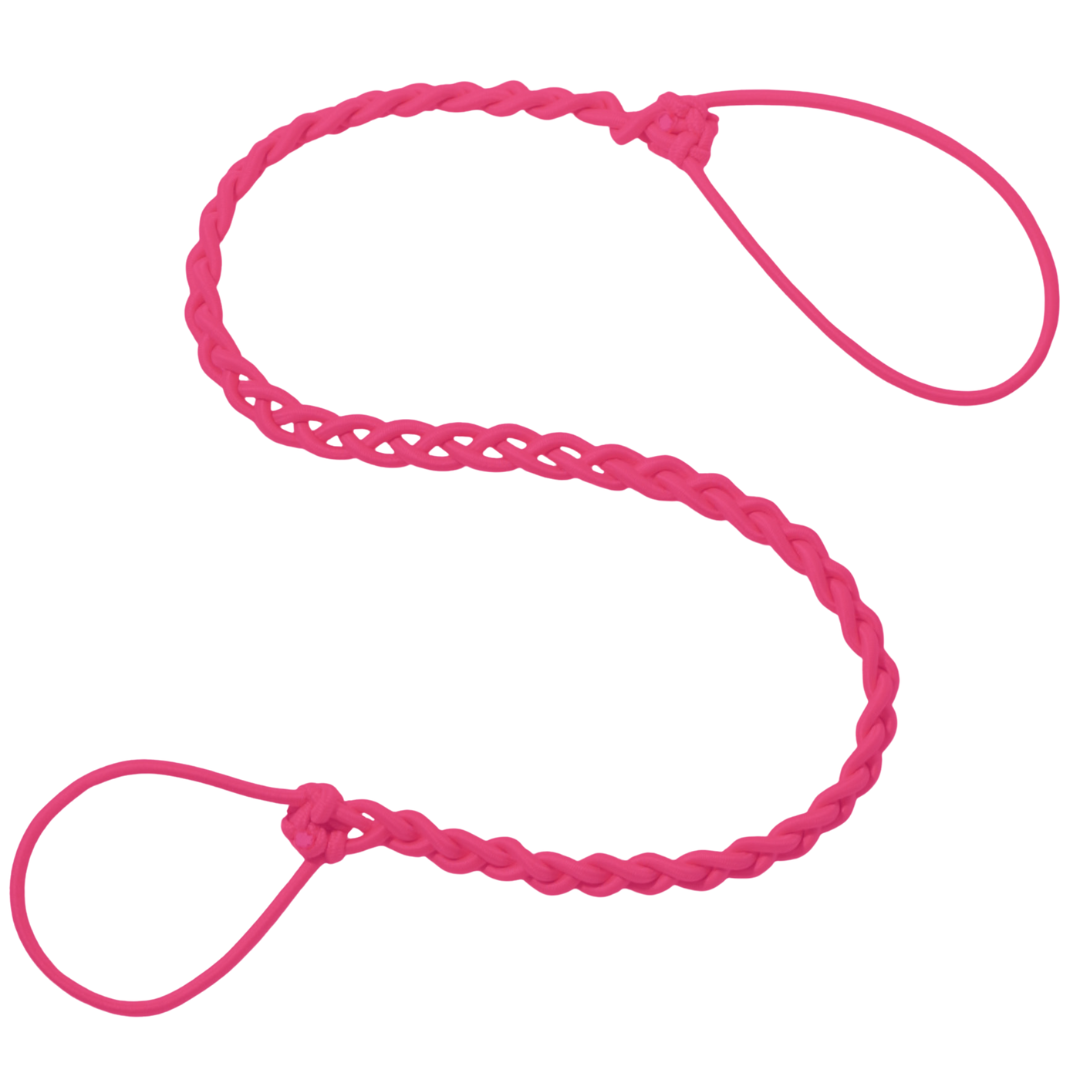 Stylish bright pink hair band with a secure, snag-free design for active lifestyles.