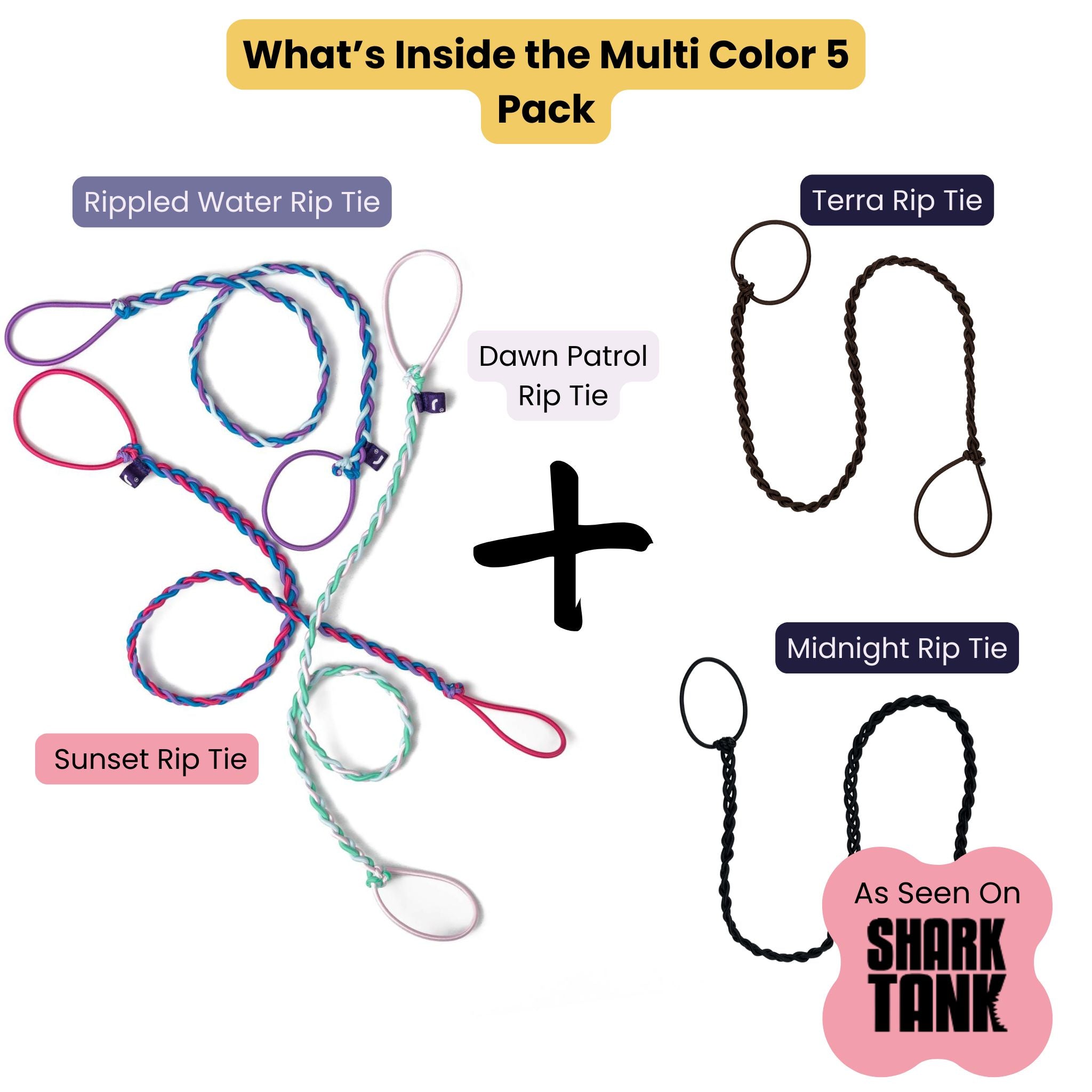 Rip Tie Tangle Free Hair Tie - Shark Tank Bundle