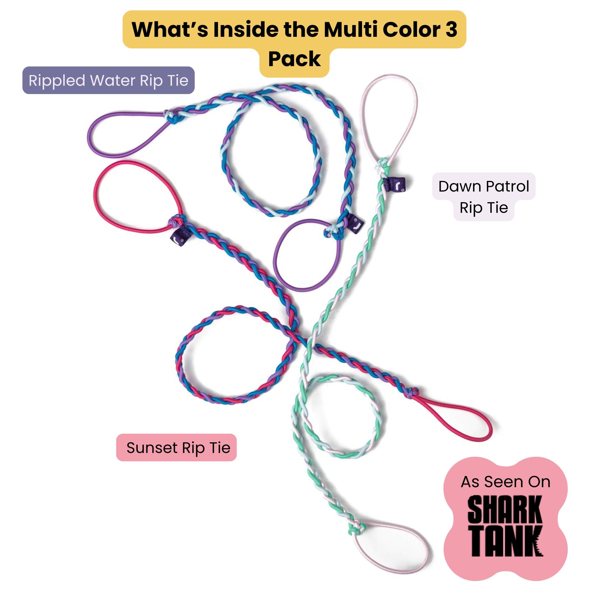 Rip Tie Tangle Free Hair Tie - Shark Tank Bundle