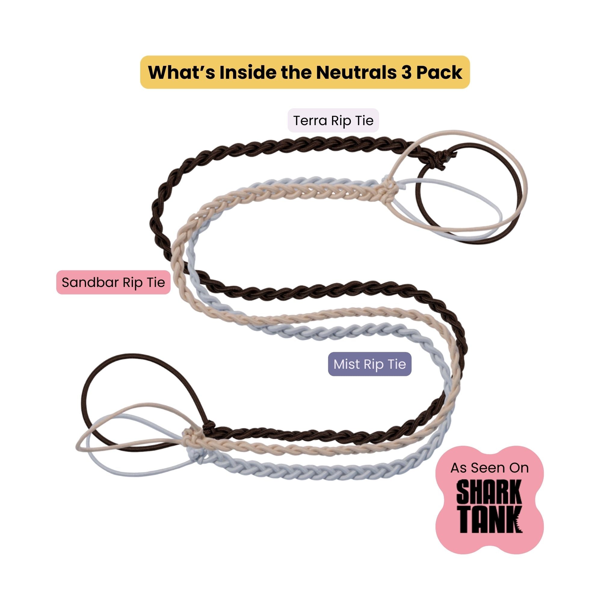 Rip Tie Tangle Free Hair Tie - Shark Tank Bundle