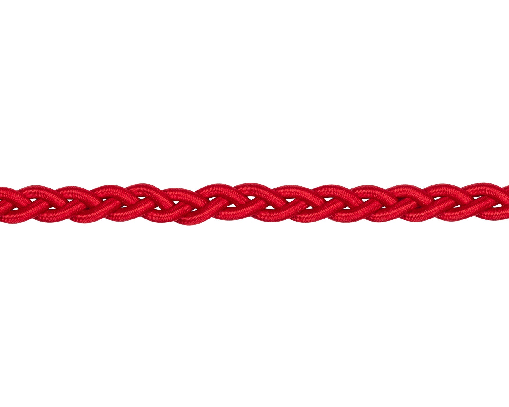 Close up of braided Red Hair Tie
