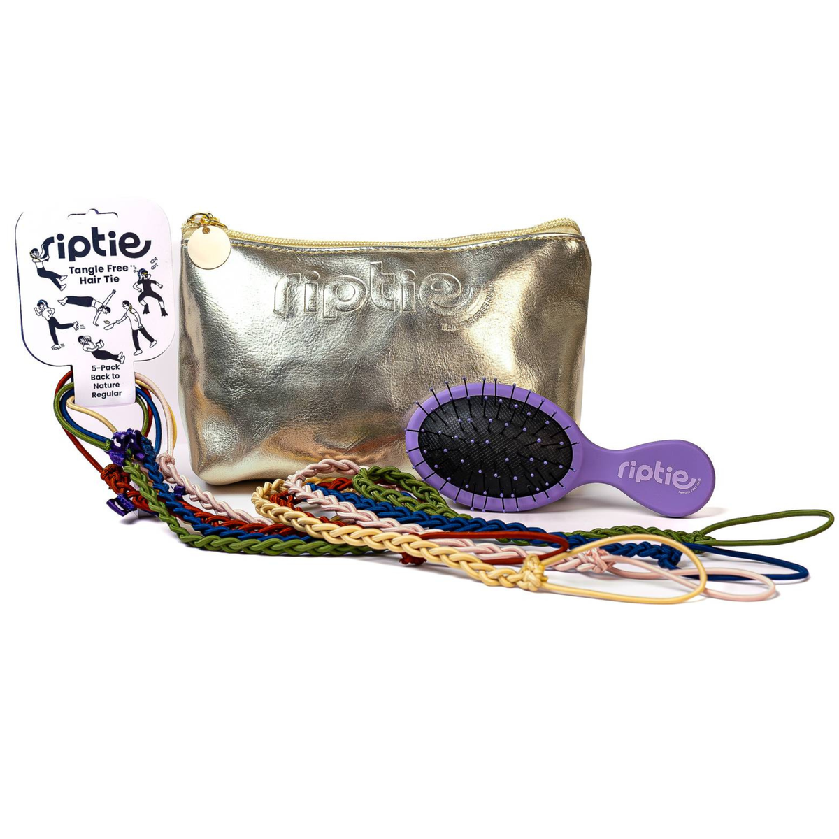 Rip Tie Tangle Free Hair Tie - 5 Pack Back to Nature Gift Set
