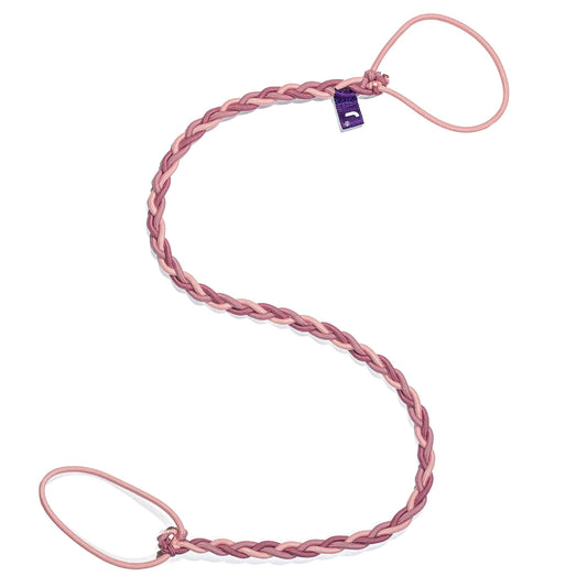 cute pink wrap around braided ponytail holder Rip Tie