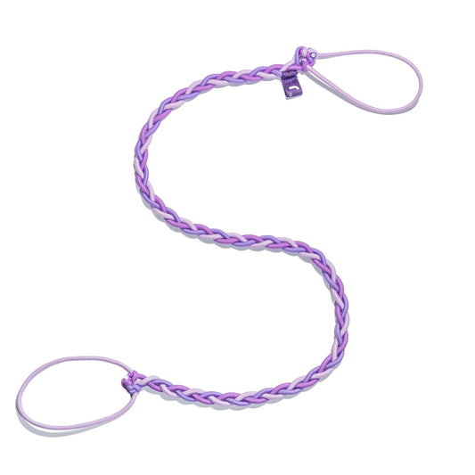 purple wrap around ponytail holder
