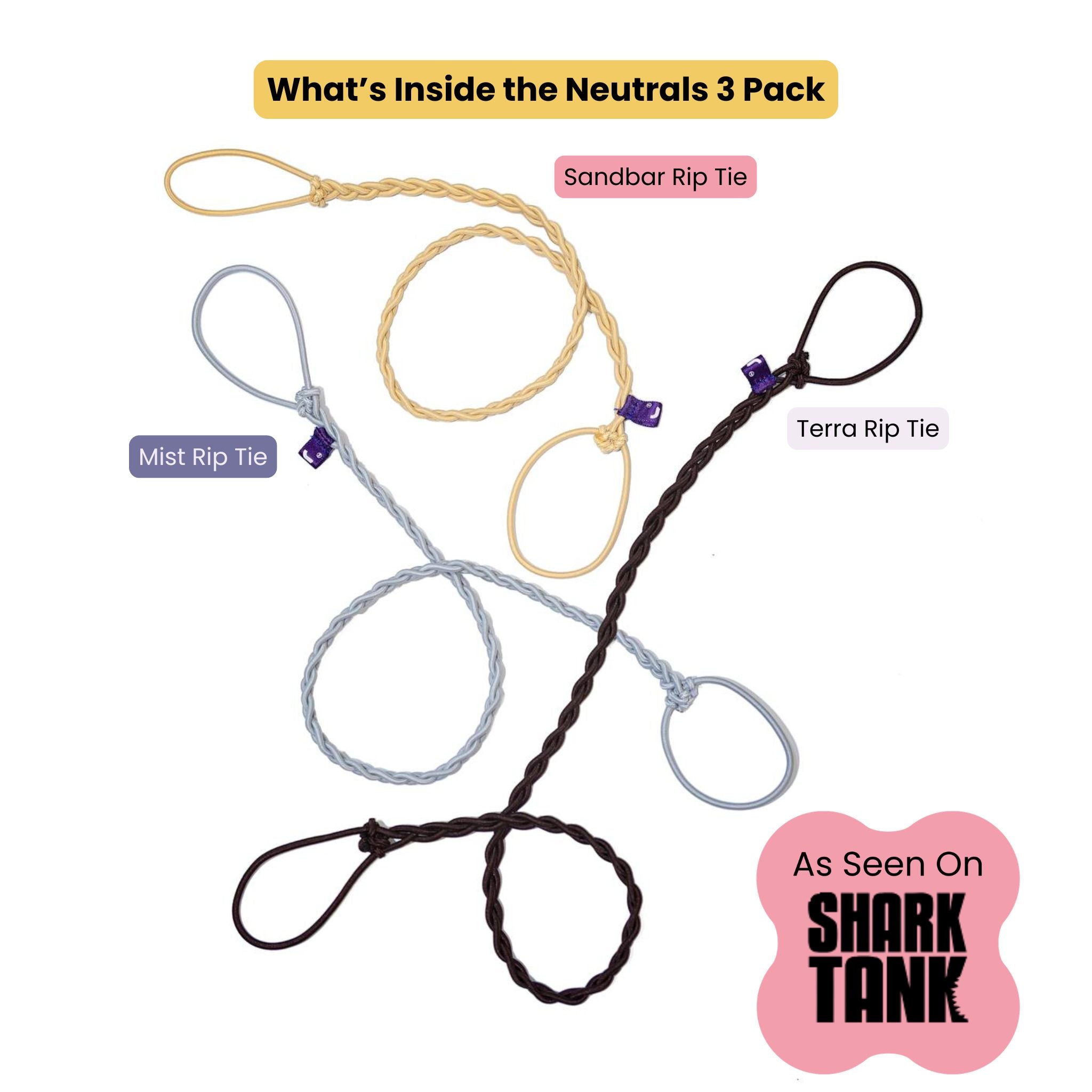 Rip Tie Tangle Free Hair Tie - Shark Tank Bundle